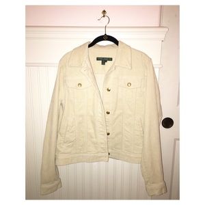 Lauren Jeans Co Cream Corduroy Jean Jacket 💐