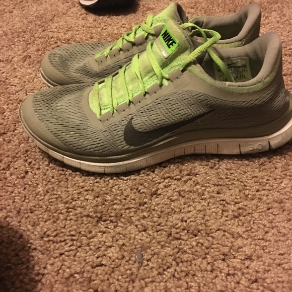 Lime Green Nike Free Runs 3.0