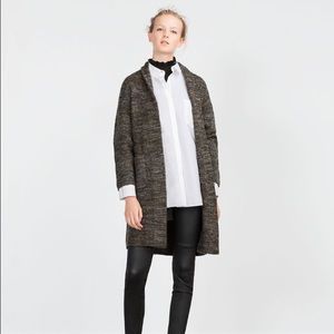 Zara knit gray long cardigan