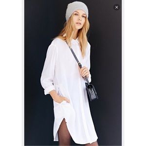 Urban Outfitters silent + noise white shirt dress