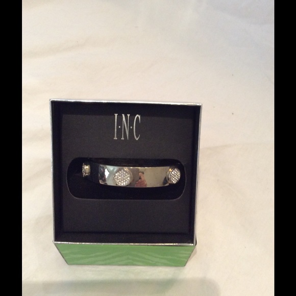 INC silver thick bracelet