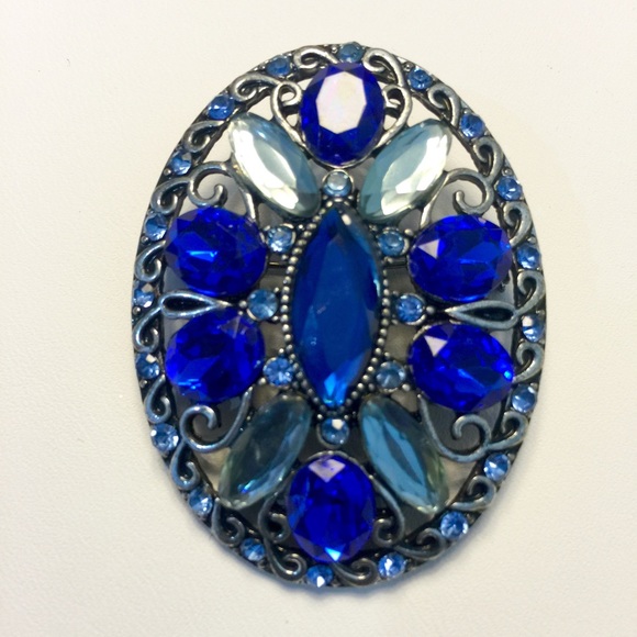 Stunning Liz Claiborne Royal Blue Brooch
