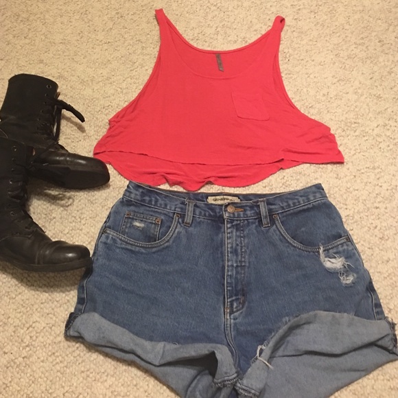 Pink crop top