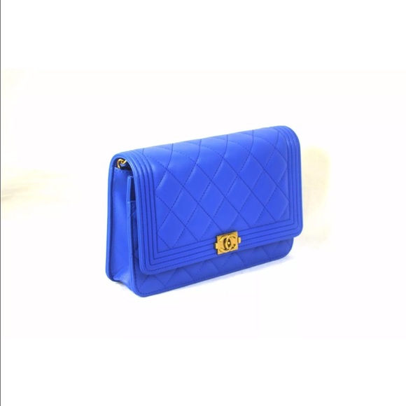 BLUE CHANEL BOY Wallet on Chain: A8087 - Picture 2 of 4