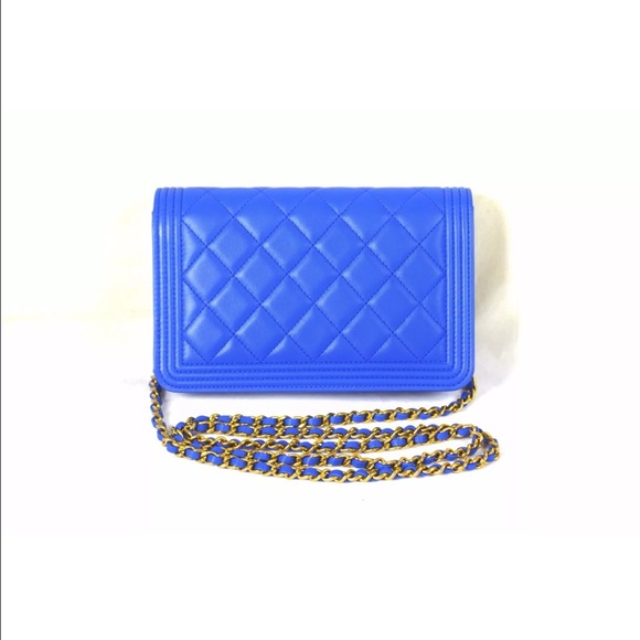 BLUE CHANEL BOY Wallet on Chain: A8087 - Picture 3 of 4