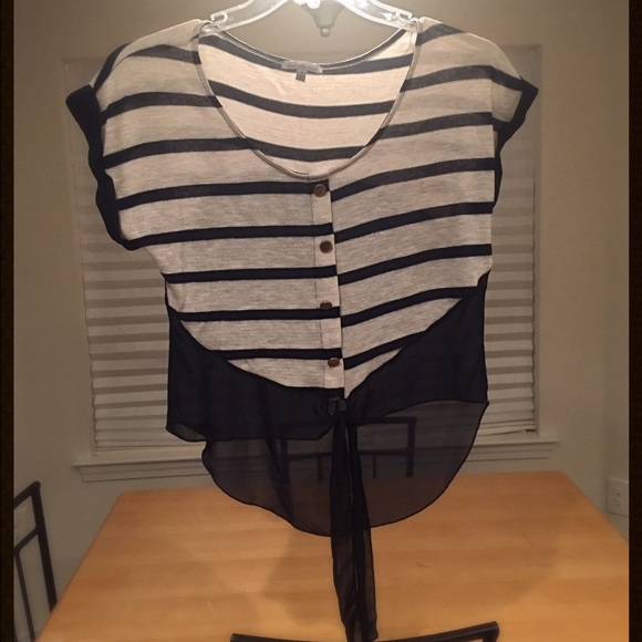 Sheer Striped Blouse