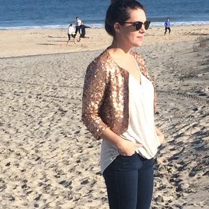 Rose pink sequin jacket