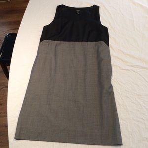 J Crew Black and Gray 100% Wool Dress Size 6