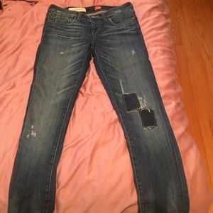 Anthropologie jeans ! Size 27 with patch work!