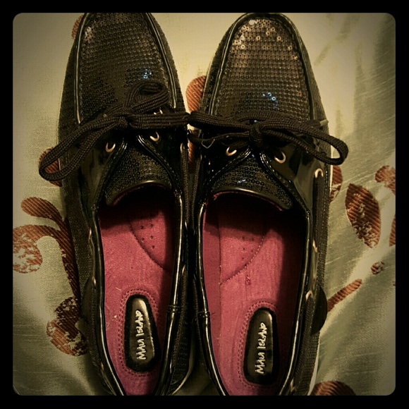 Maui island black sequin top siders