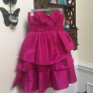 MUST GO- Jessica Simpson hot pink cocktail dress