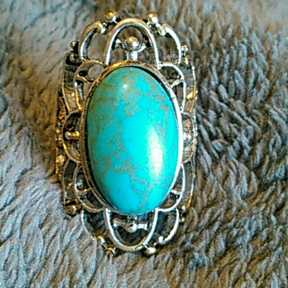 Faux turquoise ring