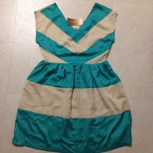 Cream and Aqua dress