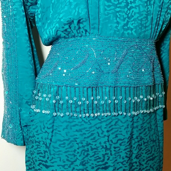 Gorgeous beaded 80s dress