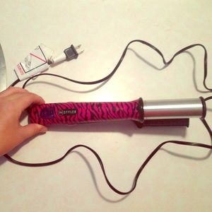 Instyler pink zebra hair iron