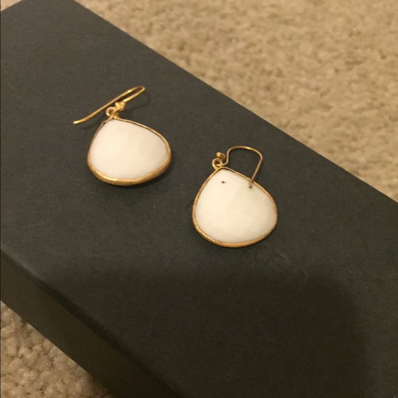 White Teardrop Earrings