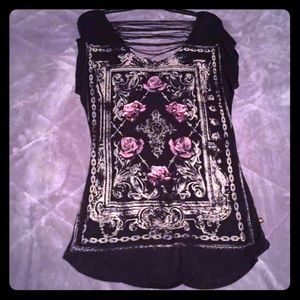 Open Back Rose T-Shirt