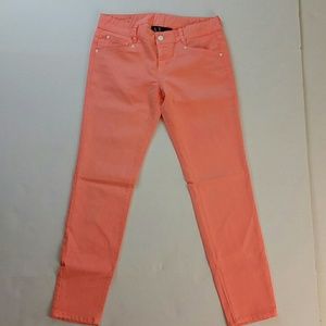 Armani Exchange neon orange skinny crop jegging 0