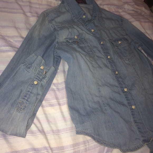 Button down Denim Flannel - Picture 3 of 4