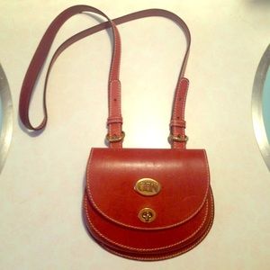 Genuine leather over the shoulder bag