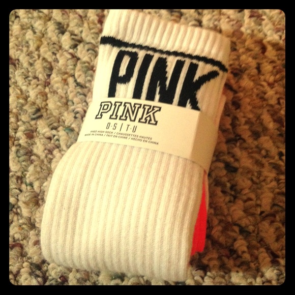VS PINK NWT knee-high socks!