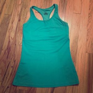 Razorback work out tank with built in bra