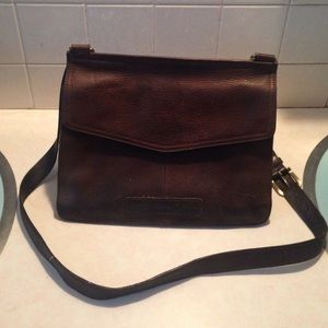 100% real leather fossil bag