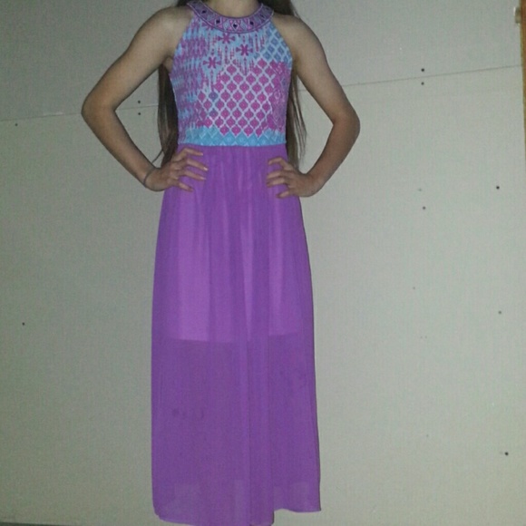 Kids Halter Top Maxi Dress