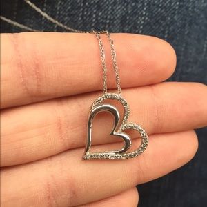 Authentic diamond heart necklace