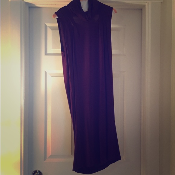 Deep plum backless dress
