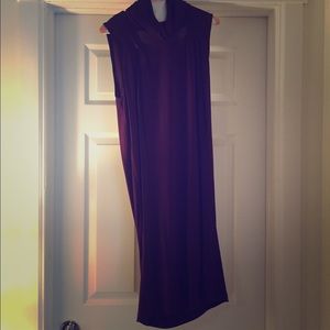 Deep plum backless dress