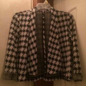 NY Collection Houndstooth Blazer