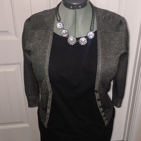 Metallic cardigan-lightweight