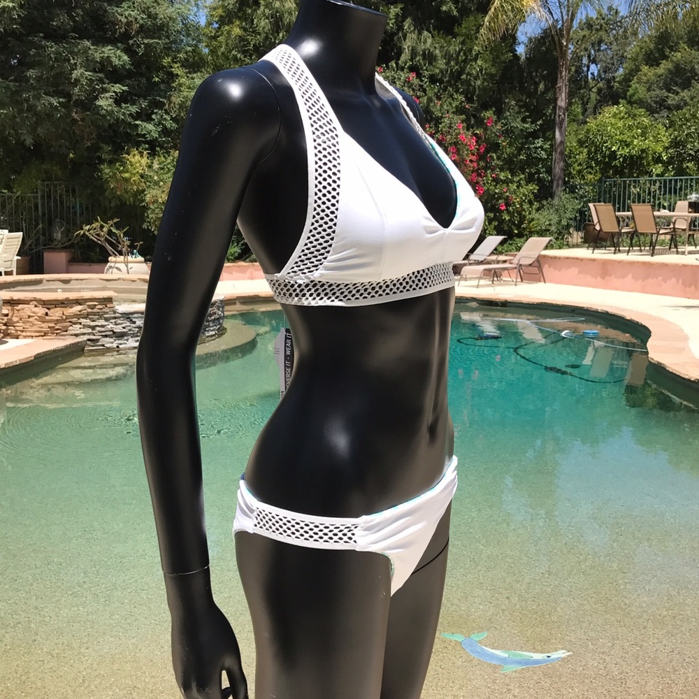 LIRA Reversible Mint/White Bikini Bottoms - Picture 8 of 8