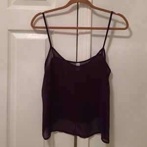 Dark Purple Chiffon American Apparel Cami