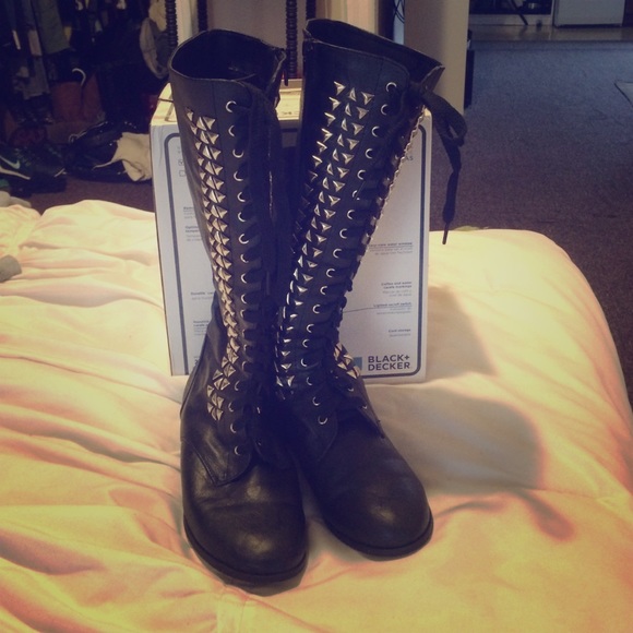 Charlotte Russe studded boots