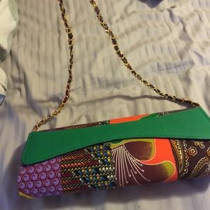 African Styled Clutch w Chain!