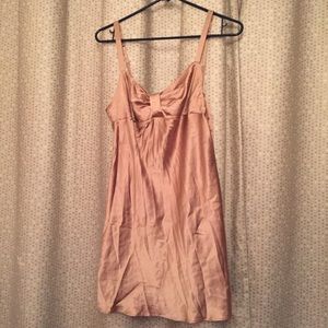 VS Angels collection silk tan pink dress sz S