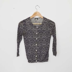 J. Crew Silk Linen Leopard Ikat Print Sweater