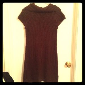 Brown sweater dress