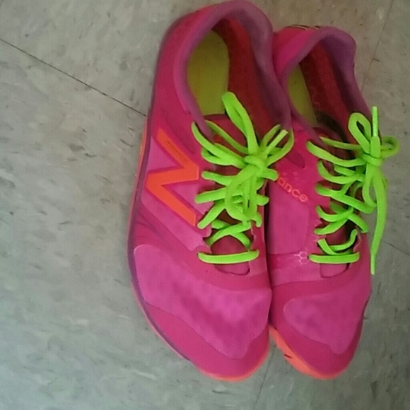 Vibram New Balance Purple, Lime Green, Orange.