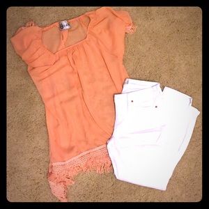 White lucky brand jeans!