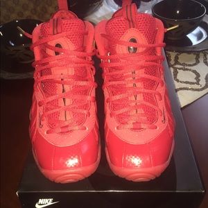 All red Nike Foamposites