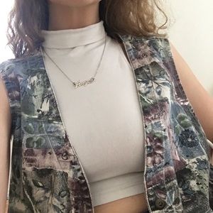 colorful denim vest