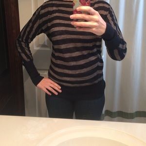 Loft boat neck stripped sweater