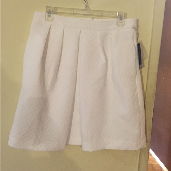 White A-line skirt