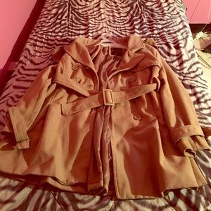 Tan, soft trench coat