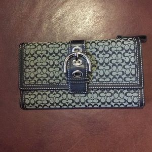 PRICE DROP - Black Coach Wallet with Cs