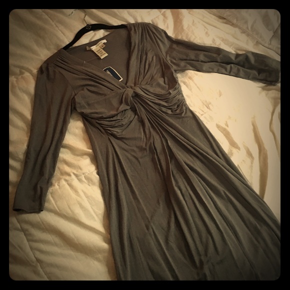 Gray scrunch dress