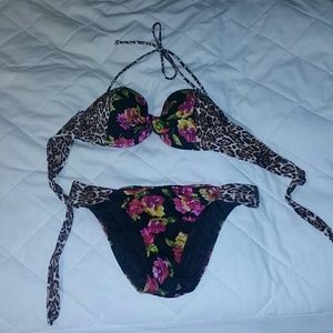 Animal and floral Victoria's secret bikini